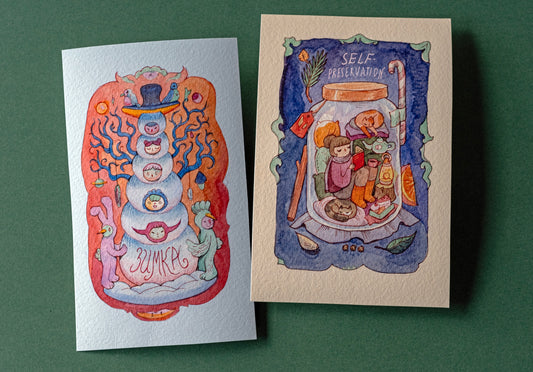 Festive Cards x 2